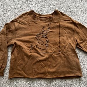 Print Crew Neck Sweater